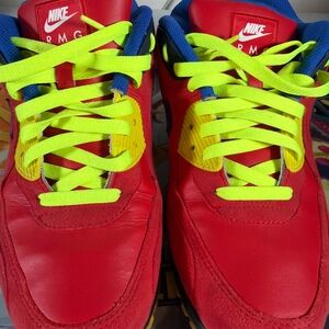 Nike Air Max 90 Nike ID Custom Red Blue Yellow Running Shoes Mens 11